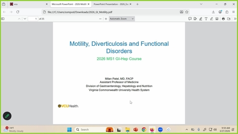 Thumbnail for 260327 - M1 - 10AM - GI - Gastrointestinal Motility