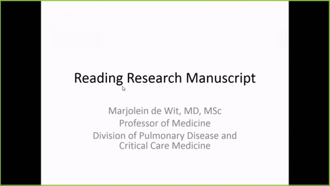 Thumbnail for entry 211007 - M2 - 1pm - POPH - Reading Research Manuscripts - De Wit