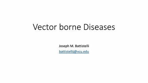 Thumbnail for entry Vector Borne Diseases