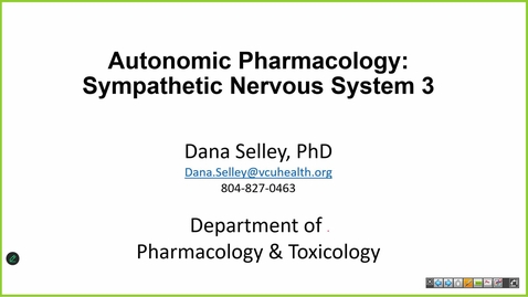 Thumbnail for 251007 - M1 - 8AM - PHARM - Autonomic Pharmacology Sympathetic NS 3