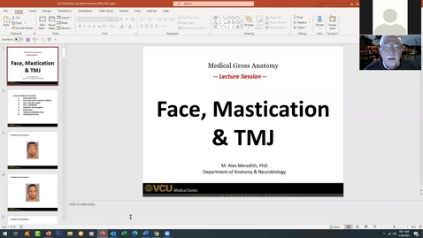 Thumbnail for 210128 - M1 - 8am - MOVE - Anatomy: Face and TMJ - Meredith