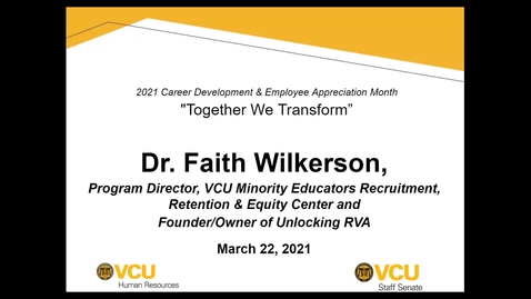 Thumbnail for Keynote Speaker - Faith Wilkerson - 3.22.2021