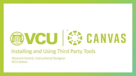 Thumbnail for Installing and Using Third Party Tools