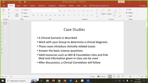 Thumbnail for 240812 - M1 - MBHD - 8am - Interactive Clinical Case Studies - Sato-Bigbee