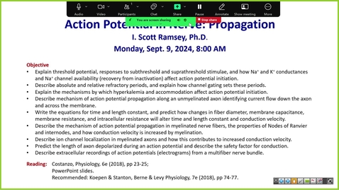 Thumbnail for 240909  - M1 - PHYS - 8am Electrophysiology 3 + 4 - Ramsey