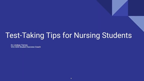 Thumbnail for entry Test Taking Tips for Nursing Students