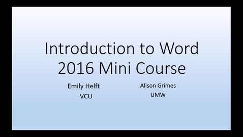 Thumbnail for entry Mini Course Introduction