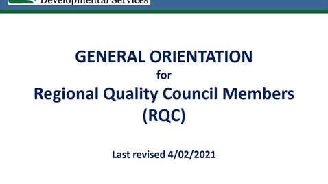 Thumbnail for Final RQC Orientation GENERIC no tools Presentation rev042021