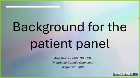 Thumbnail for 240809 - M1 - MBHD - 11am -  Background for the Patient Panel - Brooks