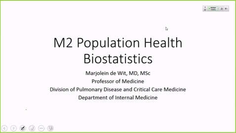 Thumbnail for entry 210923 - M2 - 1PM - POPH - Review of Biostatistics - de Wit