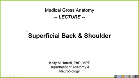Thumbnail for 250124  - M1 - MOVE - 8am -  Anatomy: Superficial Back and Shoulder - Harrell