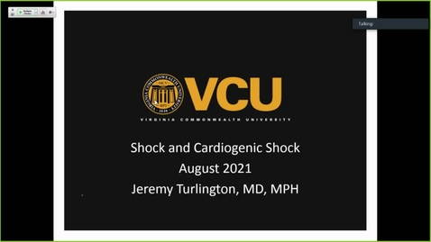 Thumbnail for entry 210824 - M2 - 10am - CARD - Cardiogenic Shock &amp; Pharmacology - Turlington