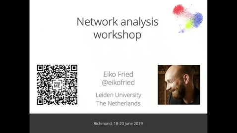 Thumbnail for Network Psychometrics Workshop | 2019-06-18