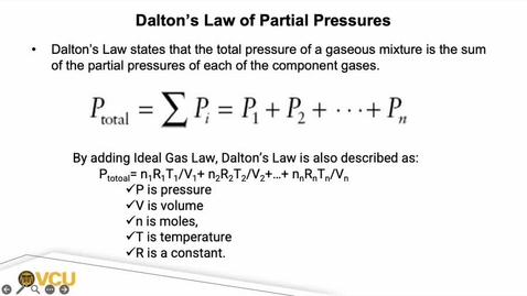Thumbnail for 02. Dalton's Law of Partial Pressures