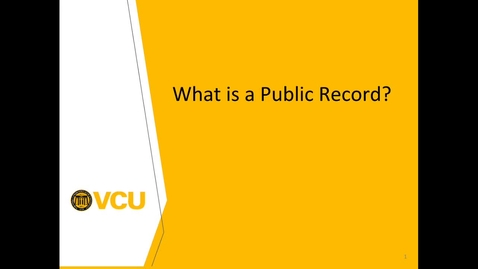 Thumbnail for entry Module 03 - What is a Public Record?