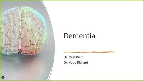 Thumbnail for 241206 - M2 - Neuro - Clinical Aspects of Cognitive Disorders/Pathology of Cognitive Disorders