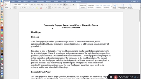 Thumbnail for entry Final paper guidance - please watch. You can also find this in the module folder &quot;Final Paper Assignment&quot;