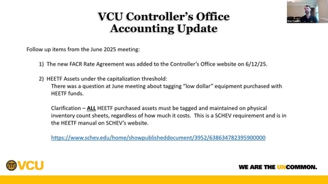Thumbnail for Provost Fiscal Administration's July 2025 Meeting