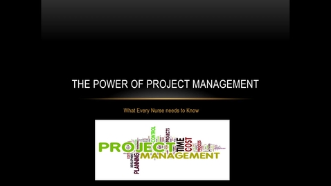 Thumbnail for entry The Power of Project Management