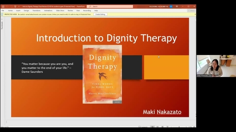 Thumbnail for Palliative ECHO: Dignity Therapy (Apr. 2024)