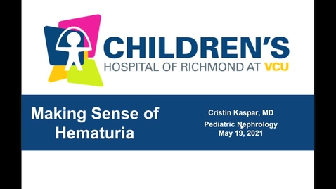 Thumbnail for Making sense of hematuria - May 20th 2021, 8:51:48 am