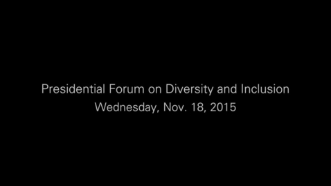 Thumbnail for entry VCU Presidential Forum on Diversity and Inclusion.mp4