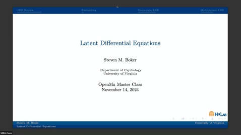 Thumbnail for OpenMx Master Class - 2024-11-15 - Session 4
