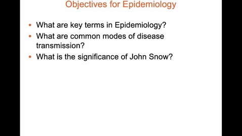 Thumbnail for Epidemiology 