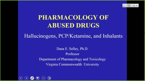 Thumbnail for entry 220124 - M2 - 8am - BHS - Pharmacology of Abused Drugs - Selley