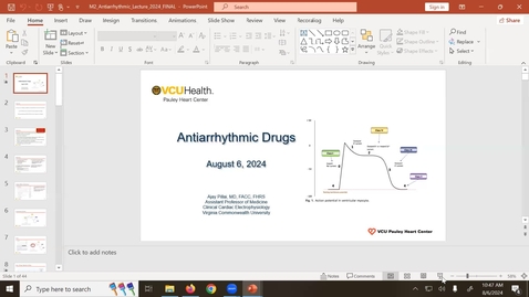Thumbnail for 240806 - M2 - 10:40 - CARD - Anti-Arrhythmic therapy