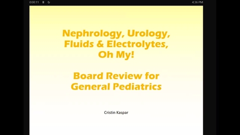 Thumbnail for entry Nephrology Board Review