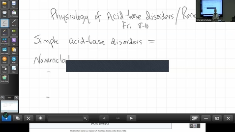Thumbnail for 2501010 - M2 - RENL - 8am -  Phys- Physiology of Acid-Base Disorders + Renal Acid-Base 1 - Costanzo