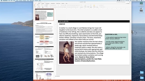 Thumbnail for entry 201029 - M2 - 8am - MBB - Control of Movement by LMNs and UMNs - McGinn Greer