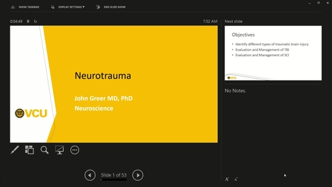 Thumbnail for 241210 - 8AM - M2 - NRS - Brain Trauma &amp; Pathology of CNS Trauma