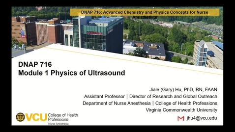 Thumbnail for DNAP 716 Module 1 Physics of ultrasound