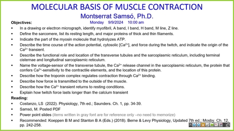 Thumbnail for 240909  - M1 - PHYS - 10am - Skeletal Muscle 1 + 2 - Samso