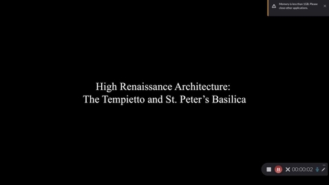 Thumbnail for High Renaissance Architecture: The Tempietto and St. Peter's Basilica