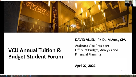 Thumbnail for Student Tuition &amp; Budget Forum - April 27, 2022 final