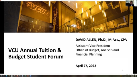 Thumbnail for entry Student Tuition &amp; Budget Forum - April 27, 2022 final