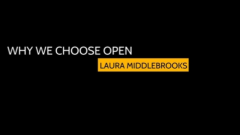 Thumbnail for entry Why Middlebrooks chooses open: cost, learning, diversity