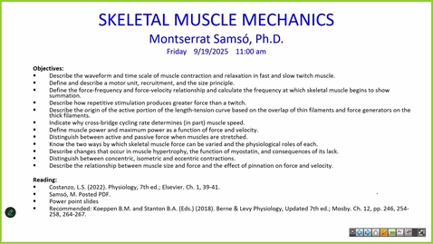 Thumbnail for 250919 - M1 - 11AM - PHYS - Skeletal Muscle 2