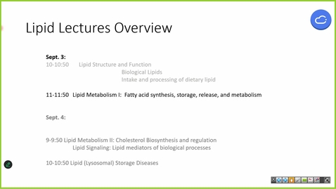 Thumbnail for 250903 - M1 - 11AM - MBHD - Lipid Metabolism I