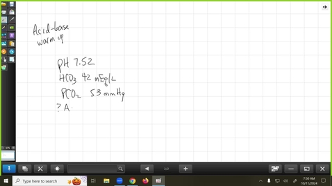 Thumbnail for 241011 - 8AM - M2 - RENL - Renal Acid-Base - Costanzo