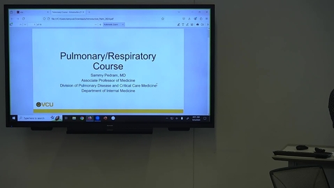 Thumbnail for 240905 - M2 - 8AM - PULM - Introduction to the Pulmonary Course