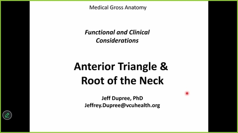 Thumbnail for 260206 - M1 - 8AM - MOVE - Anatomy Lecture: Neck
