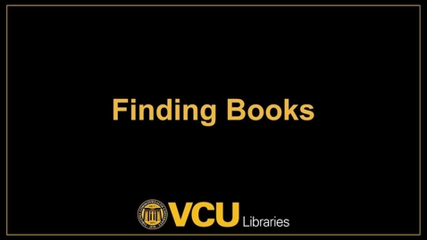 Thumbnail for entry Finding Books