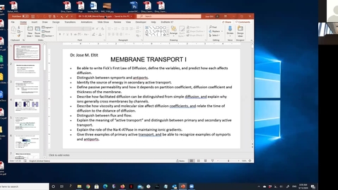 Thumbnail for entry 200915 - M1 - 9am - PHYS - Membrane Transport 1 Problem Solving - Eltit