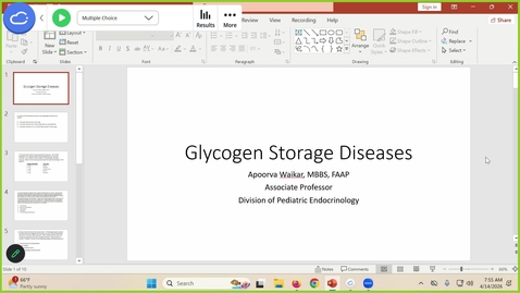 Thumbnail for 260414 - 8AM - M1 - ENDO - Glycogen Storage Disease &amp; Hypoglycemia