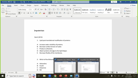 Thumbnail for 240917  - M1 - PHYS - 8am - Quiz discussion + Review part 1 - Eltit et all
