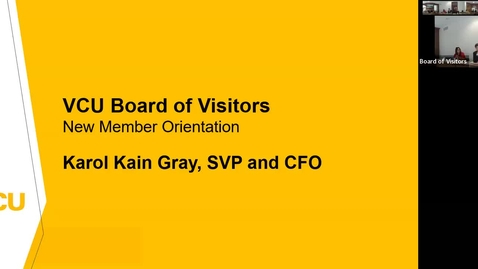 Thumbnail for Board of Visitors Orientation 2023 Pt 2